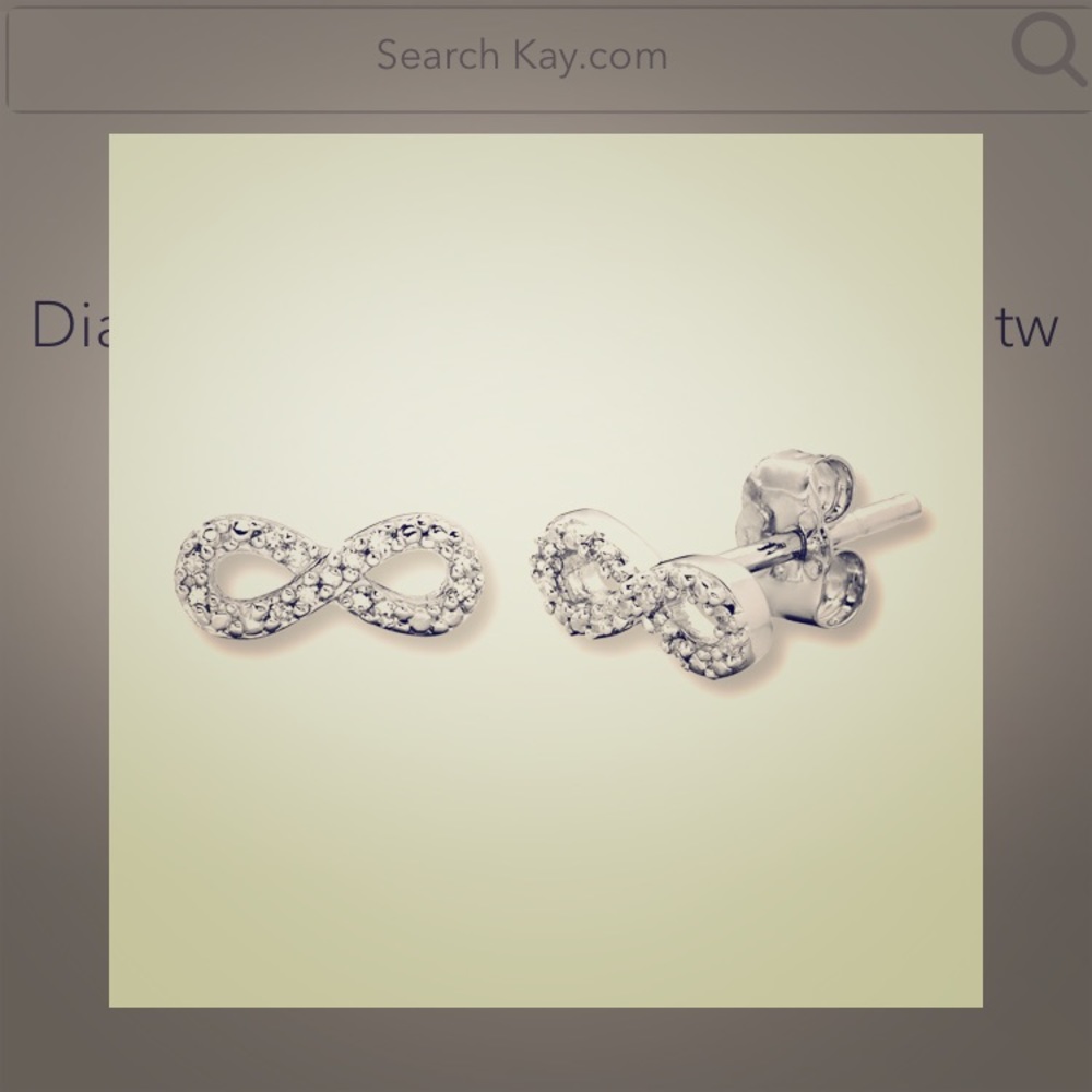 Kay Jewelers infinity diamond earrings